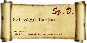 Szilvágyi Dorina névjegykártya
