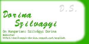 dorina szilvagyi business card